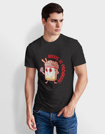 Men's black noods in progress graphic printed tshirt