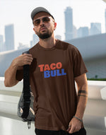 Men's brown taco bull graphic printed tshirt