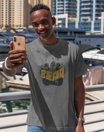 Men's grey dont wake the bear graphic printed tshirt