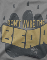Men's grey dont wake the bear graphic printed tshirt