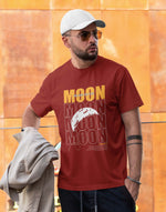 Men's maroon chandrayaan graphic printed tshirt