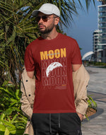 Men's maroon chandrayaan graphic printed tshirt