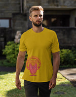Men's mustard yellow fried and fabulous graphic printed tshirt