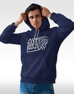 Men's navy blue awesome everyday graphic printed hoodie