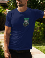Men's navy blue punk you monkey graphic printed tshirt