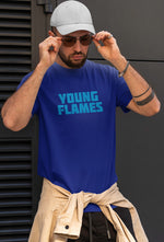 Men's black young flames graphic tshirt
