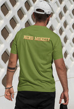 Men's sage green graphic printed tshirt nerd monkey
