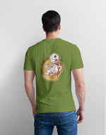 Men's sage green take it slow graphic printed tshirt