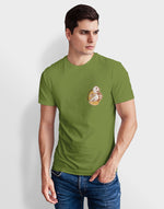 Men's sage green take it slow graphic printed tshirt