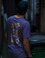 Men's sapphire blue cool emoji graphic printed tshirt