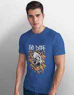 Men's sapphire blue so dope dog graphic printed tshirt