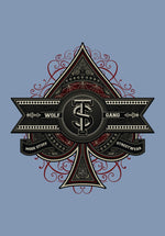 Men's sky blue graphic printed tshirt wolf gang