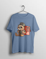 Men's sky blue slow delivery graphic printed tshirt