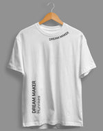 Men's white dream maker graphic printed tshirt