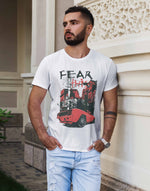 Men's white fear this graphic printed tshirt