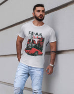 Men's white fear this graphic printed tshirt