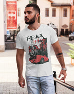 Men's white fear this graphic printed tshirt