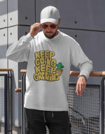 Men's white keep going keep growing graphic printed sweatshirt