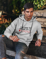 Men's white thank my ex graphic printed hoodie