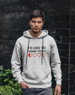 Men's white thank my ex graphic printed hoodie