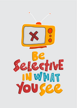 Be selective in what you see graphic printed round neck tshirt