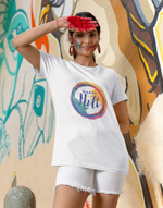 Unisex White happy holi graphic printed tshirt