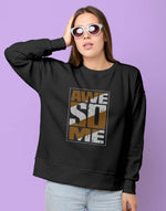 Unisex black awesome graphic printed sweatshirt