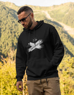 Unisex black no comment graphic printed hoodie