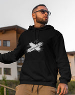 Unisex black no comment graphic printed hoodie