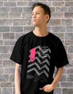 Unisex black streetwear graphic printed oversized tshirt