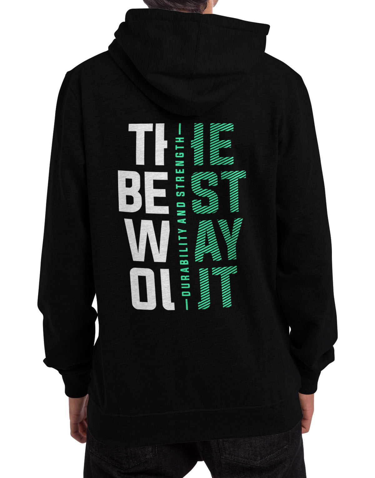 Unisex black the best way out graphic printed hoodie