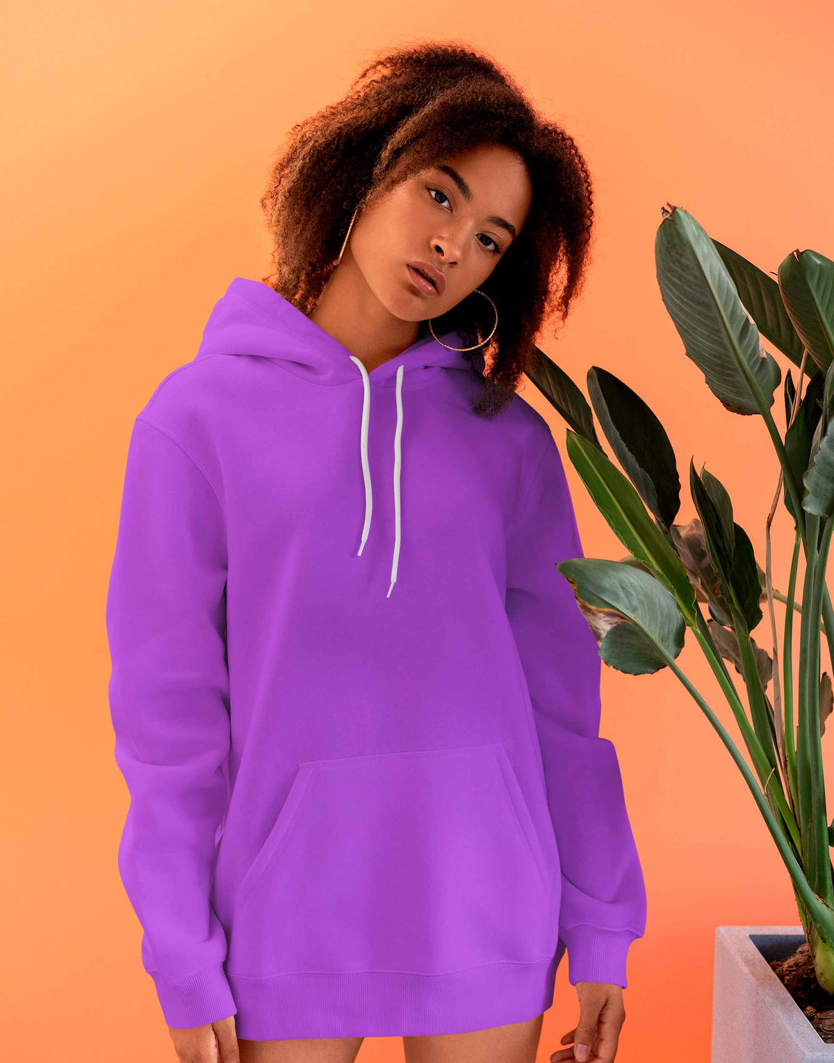 Unisex solid lavender hoodie