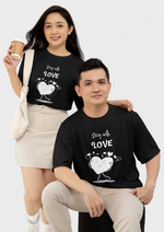 Valentine's day Dizzy with love graphic printed Oversized tshirt