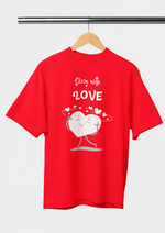 Valentine's day Dizzy with love graphic printed Oversized tshirt