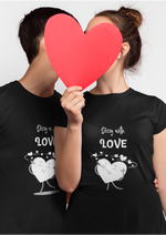 Valentine's day Dizzy with love graphic printed Round neck tshirt