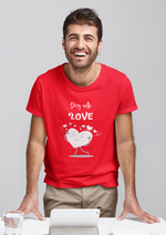 Valentine's day Dizzy with love graphic printed Round neck tshirt