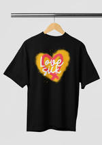 Valentines day Love sick graphic printed Oversized tshirt