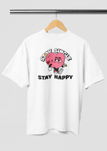 Valentines day Stay single stay happy graphic printed Oversized tshirt