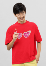 Valentines day We loved each other graphic printed Oversized tshirt