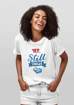 Valentines day Yep still single graphic printed Round Neck tshirt