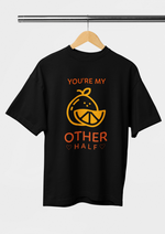Valentine's day You_re my other half graphic printed Oversized tshirt