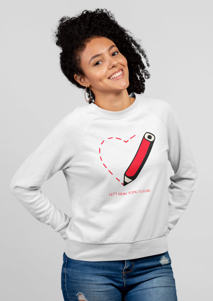 Valentines day Lets draw some future graphic printed Sweatshirt