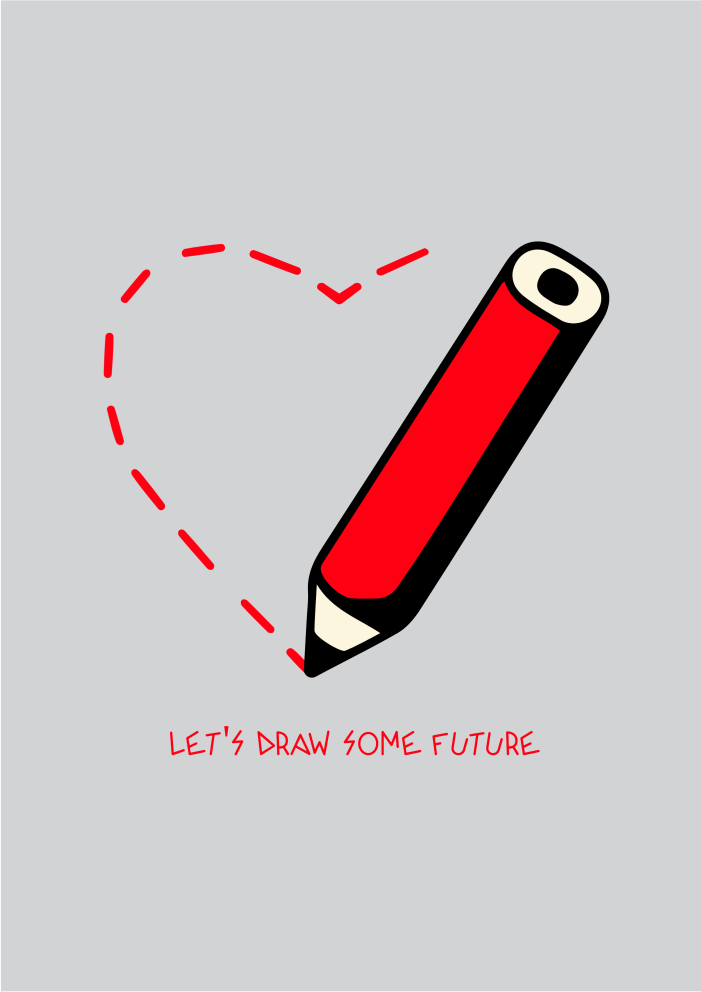 Valentines day Lets draw some future graphic printed Round Neck tshirt