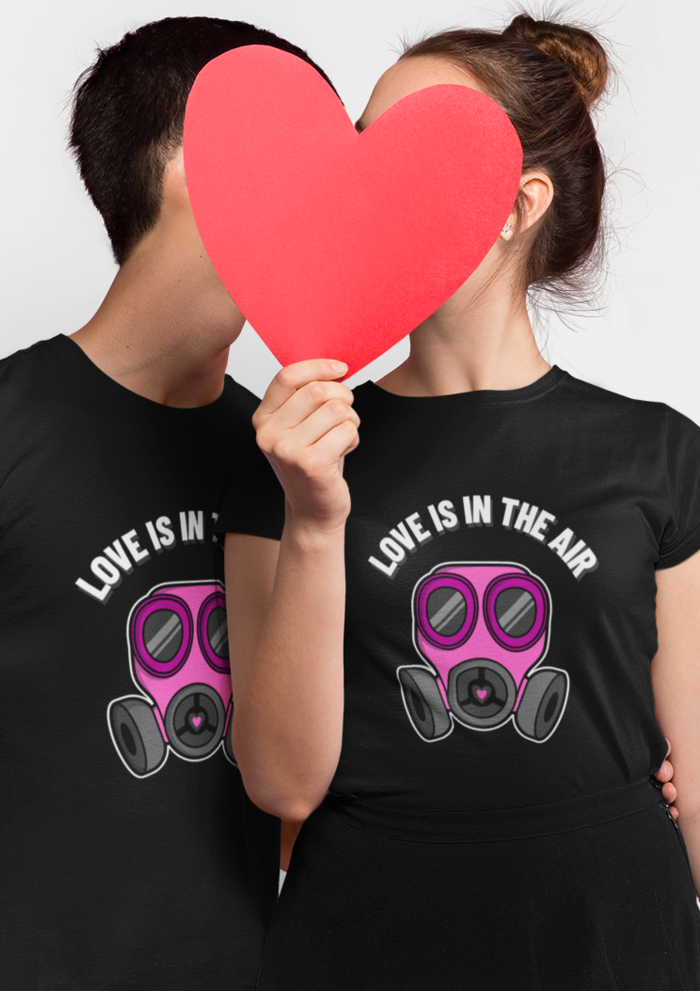 Valentines day Love is in the air graphic printed Round Neck tshirt