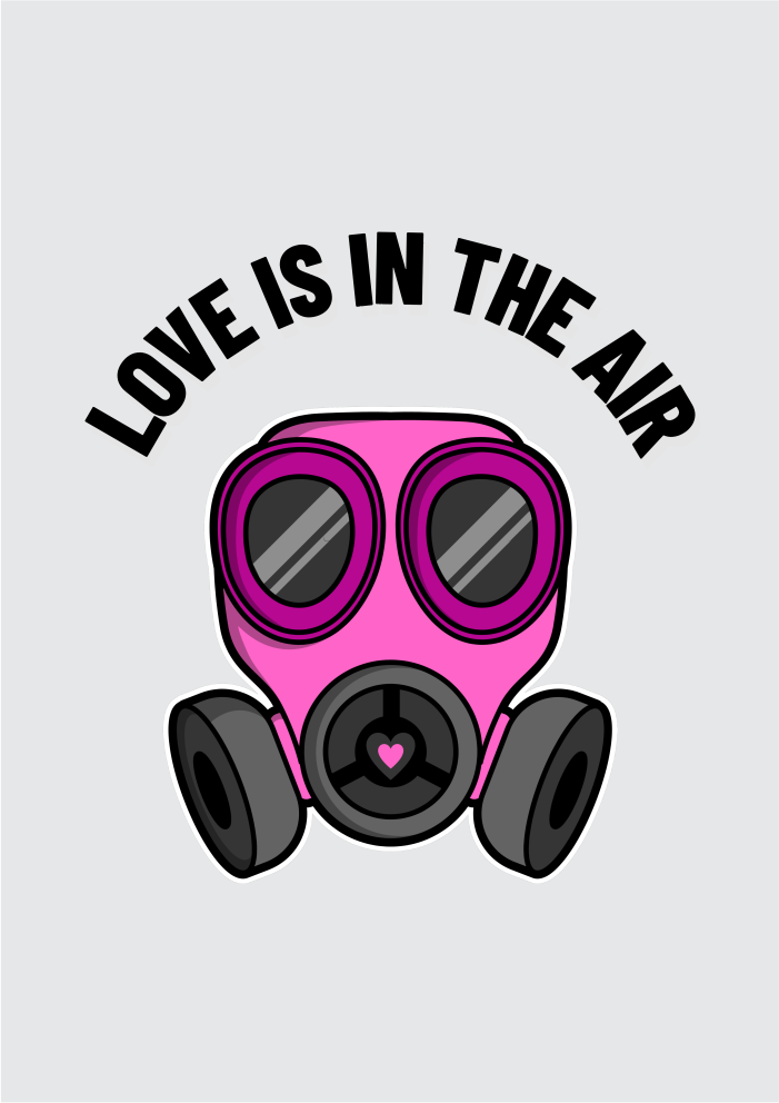 Valentines day Love is in the air graphic printed Round Neck tshirt