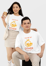 Valentine's day You_re my other half graphic printed Oversized tshirt