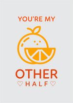 Valentine's day You_re my other half graphic printed Oversized tshirt