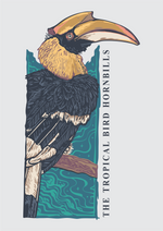 The tropical bird graphic printed round neck tshirt