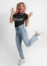 Awesome graphic printed round neck tshirt