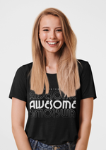 Awesome graphic printed round neck tshirt